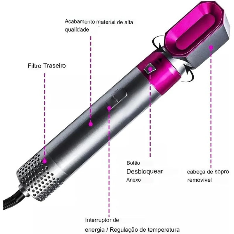 Escova Modeladora 5 em 1 - Profissional