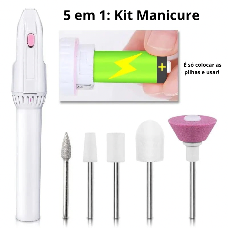 Kit elétrico para manicure 5 em 1 - profissional