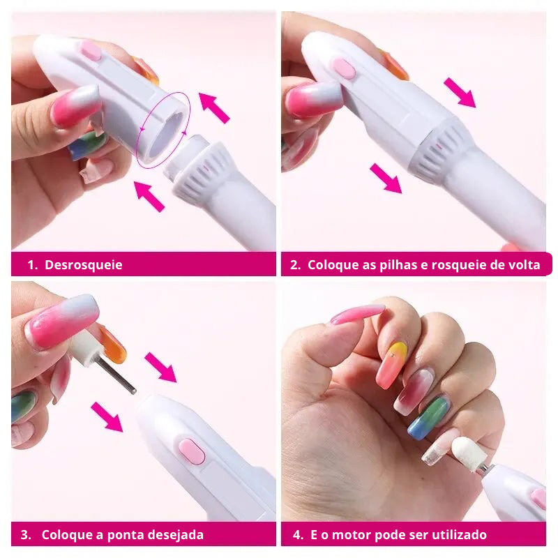 Kit elétrico para manicure 5 em 1 - profissional